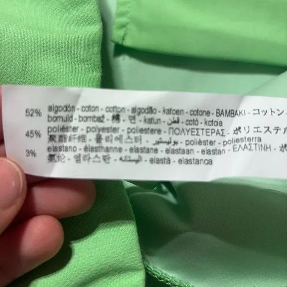 Zara Mini Green Cotton Blend Side Zipper Closure Spring Summer Skort Size XS - Picture 8 of 8